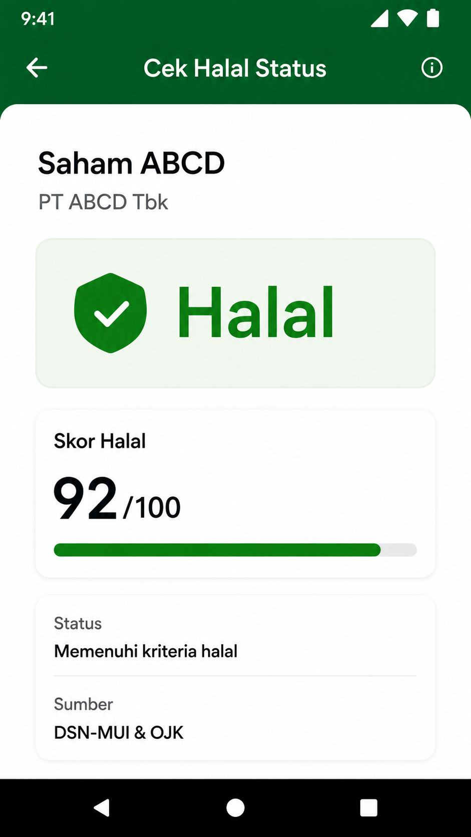 Cek Halal Status